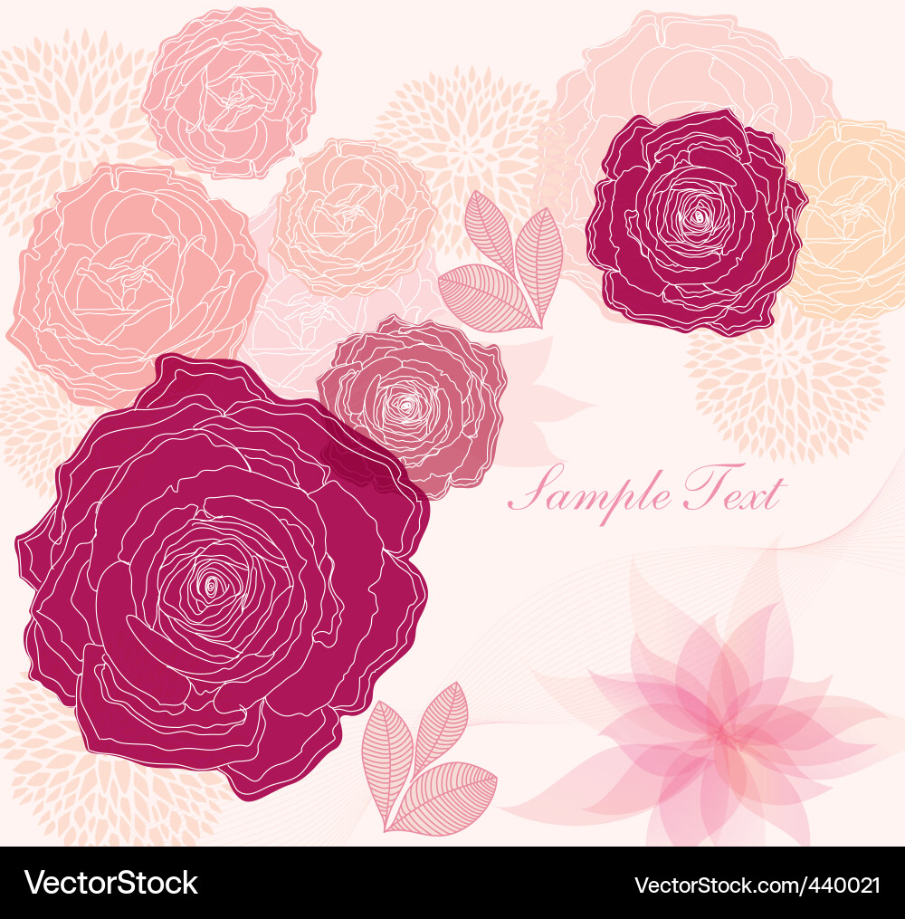 Floral Rose Background vector image