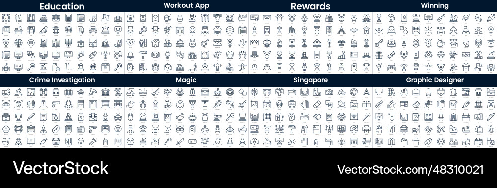 Linear style icons pack in this bundle include Linear style icons pack in this bundle include vector image
