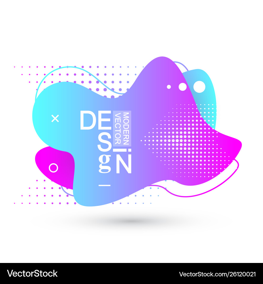 Modern graphic design elements in shape fluid Modern graphic design elements in shape fluid vector image