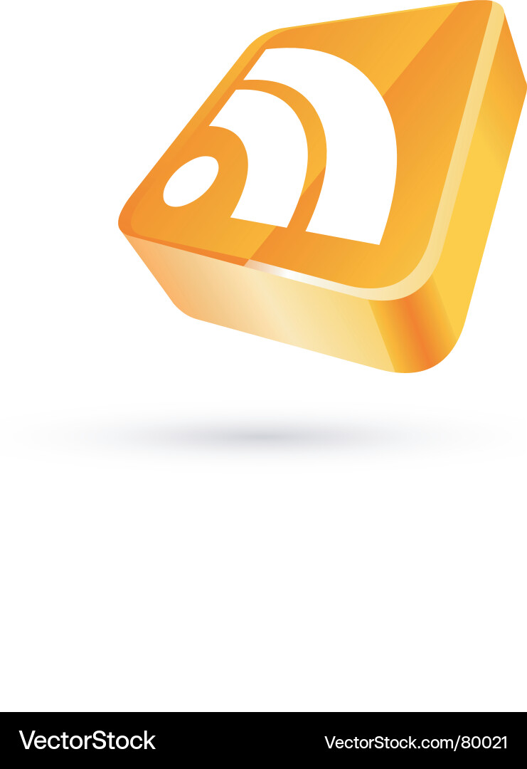 RSS Feed Icon vector image