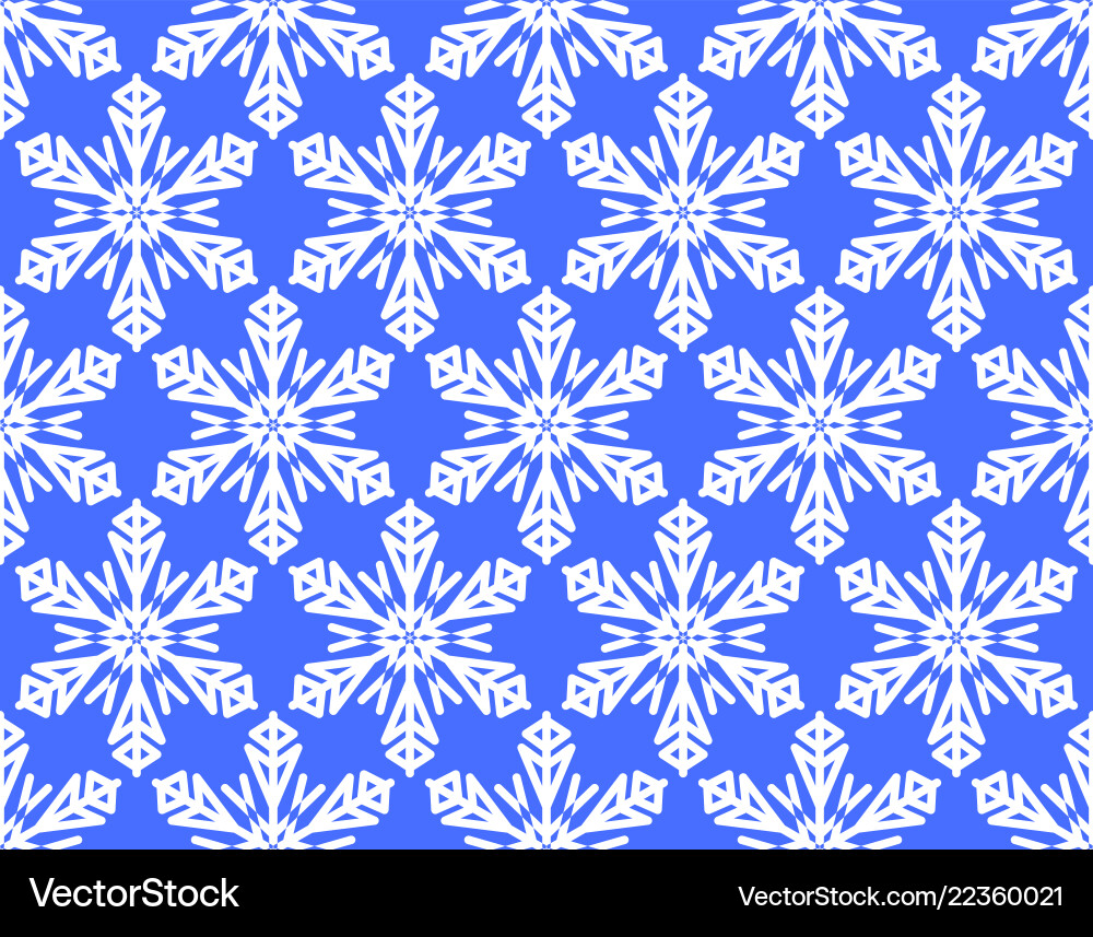 Seamless winter background with snowflake motif Seamless winter background with snowflake motif vector image