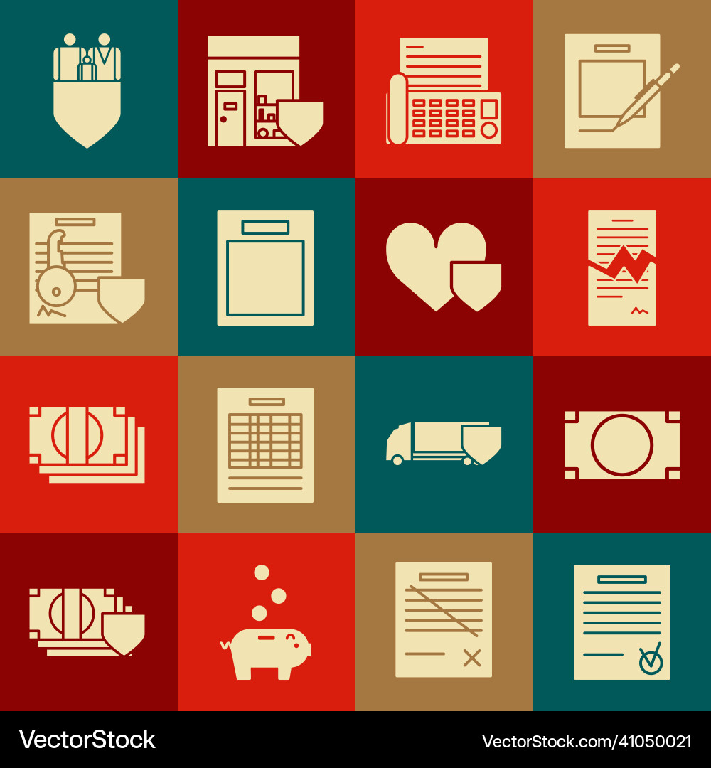 Set confirmed document and check mark stacks vector image