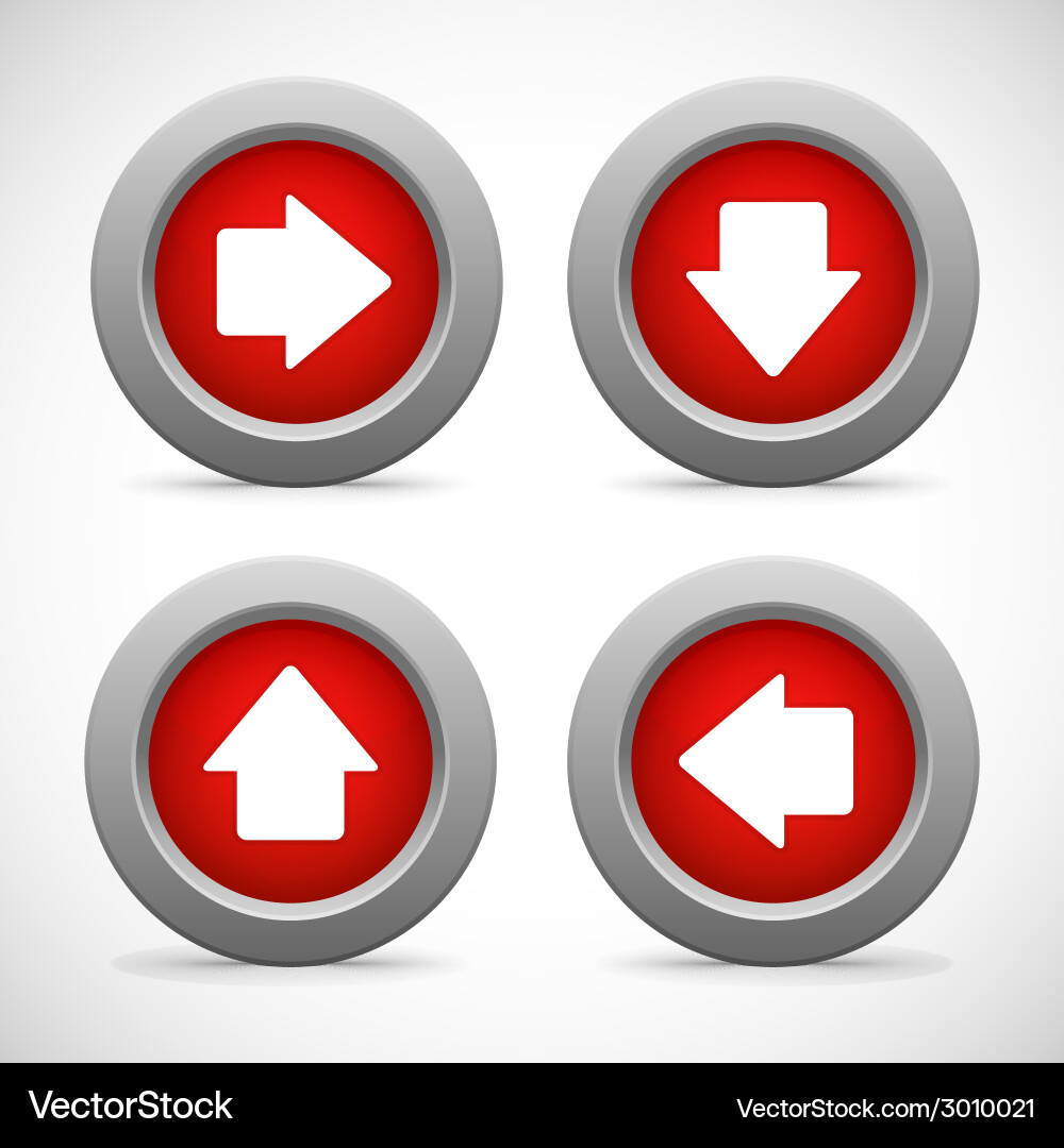 Set of arrow buttons Vector Image