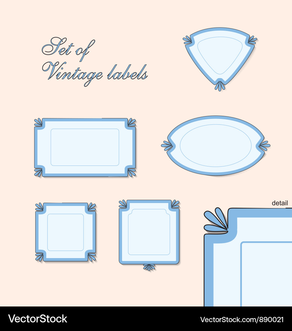 Set of vitage labels Vector Image