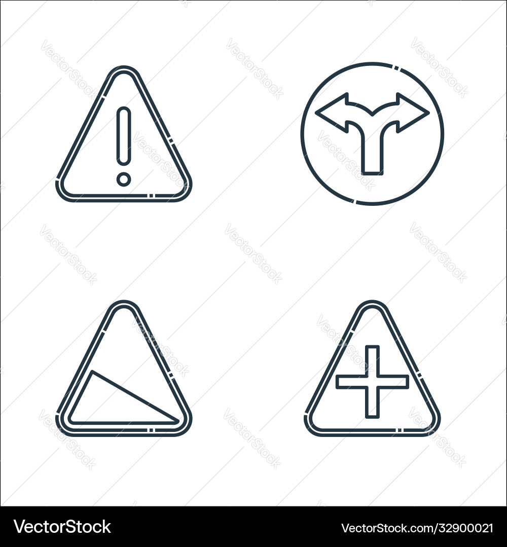 Signaling line icons linear set quality Signaling line icons linear set quality vector image