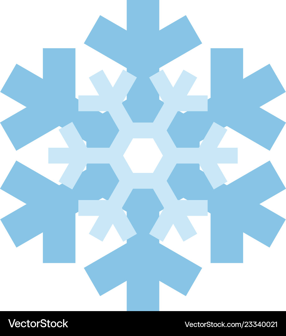 Simple snowflake icon isolated on white background vector image