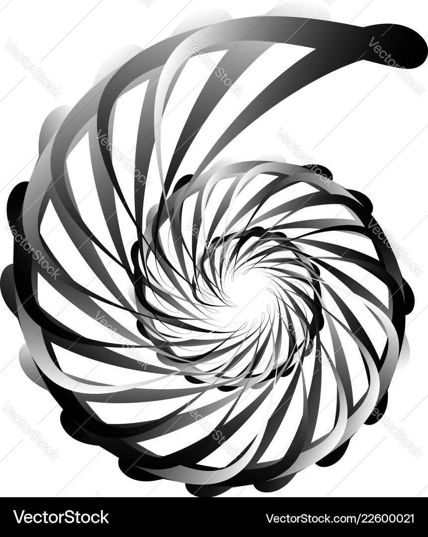 Spiral volute snail shape element rotating Vector Image