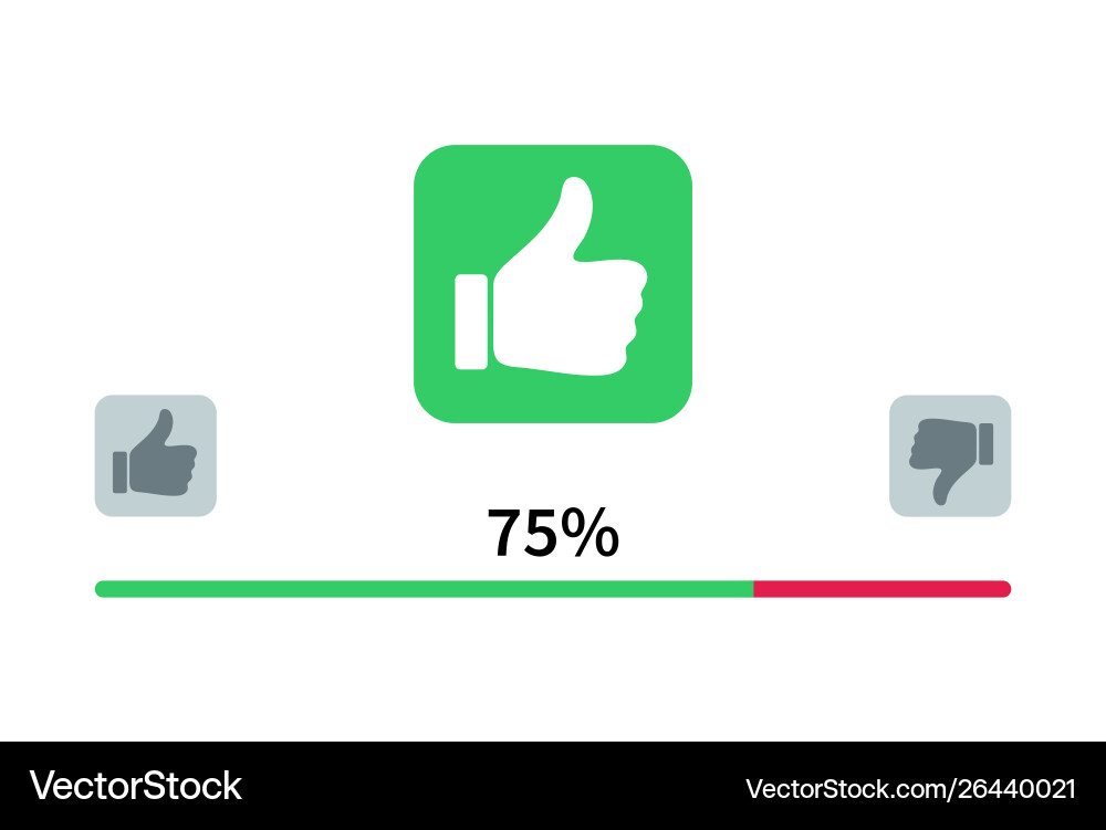 Thumb up and down button icon vector image