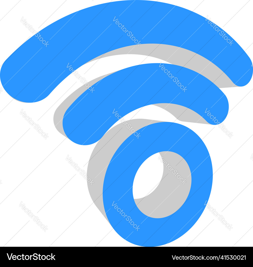 Wireless cordless signal internet wifi shape icon Vector Image