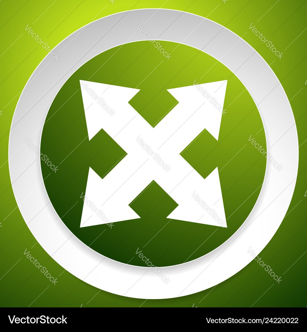 4-way arrow as expand resize adjustment alignment vector image