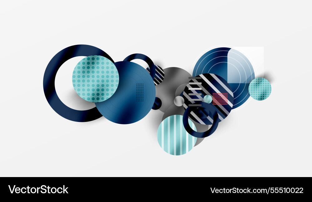 Abstract geometric background with overlapping Vector Image