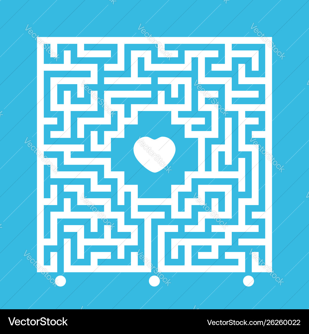 Abstract white square maze find right path Abstract white square maze find right path vector image