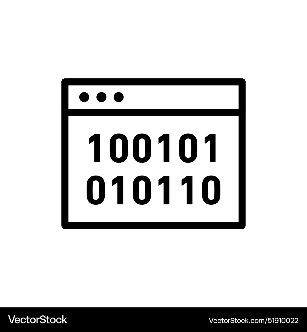 Binary code icon perfect for programming Vector Image