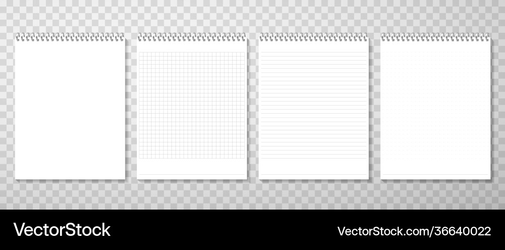 Clean notebook pages realistic Clean notebook pages realistic vector image