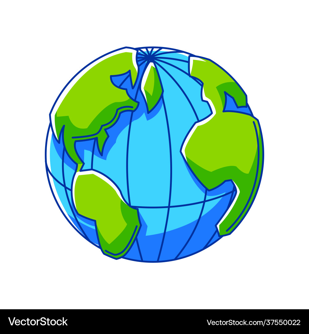 Earth globe ecology icon Royalty Free Vector Image