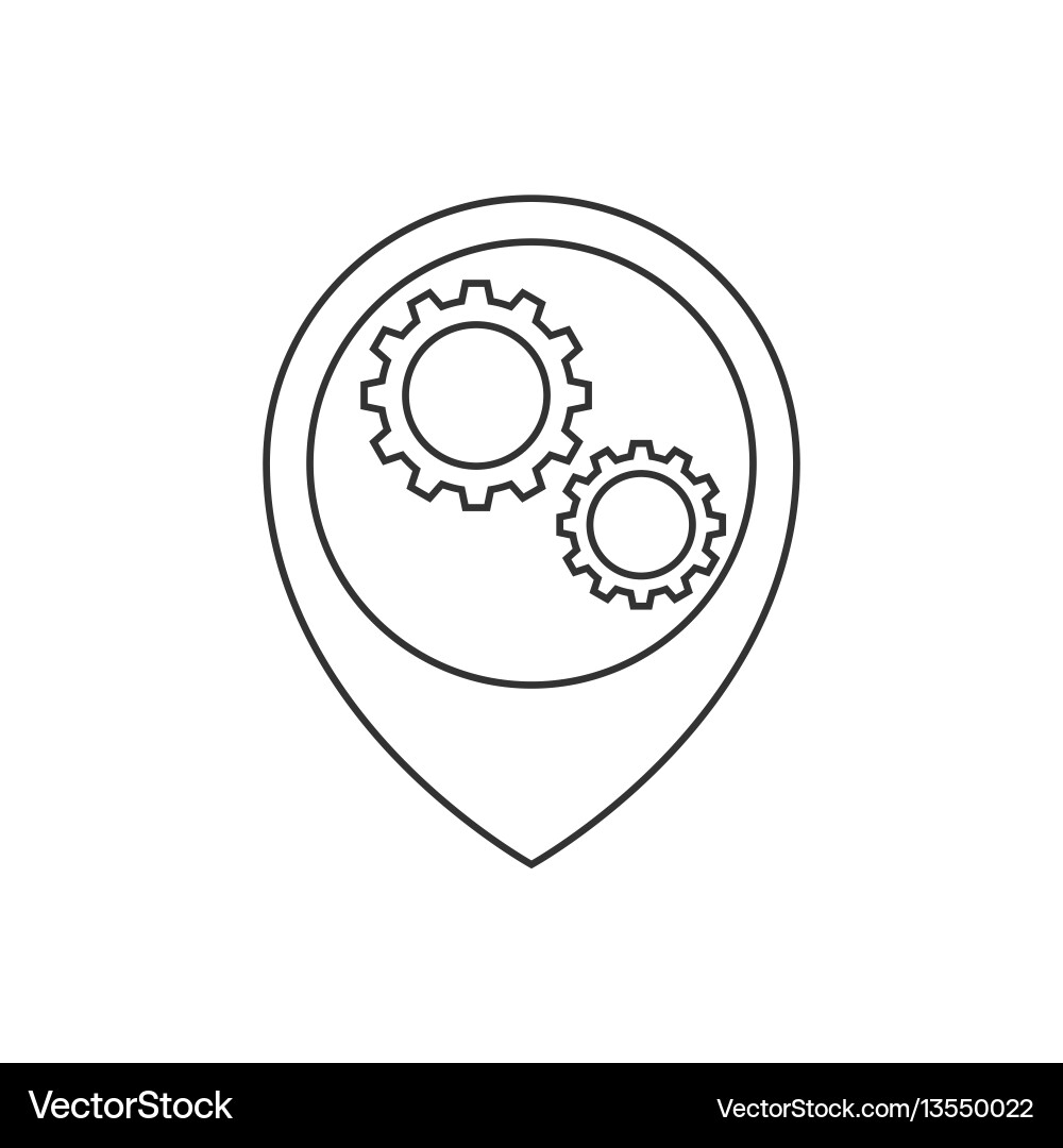 Gear Pointer Icon Vector Image