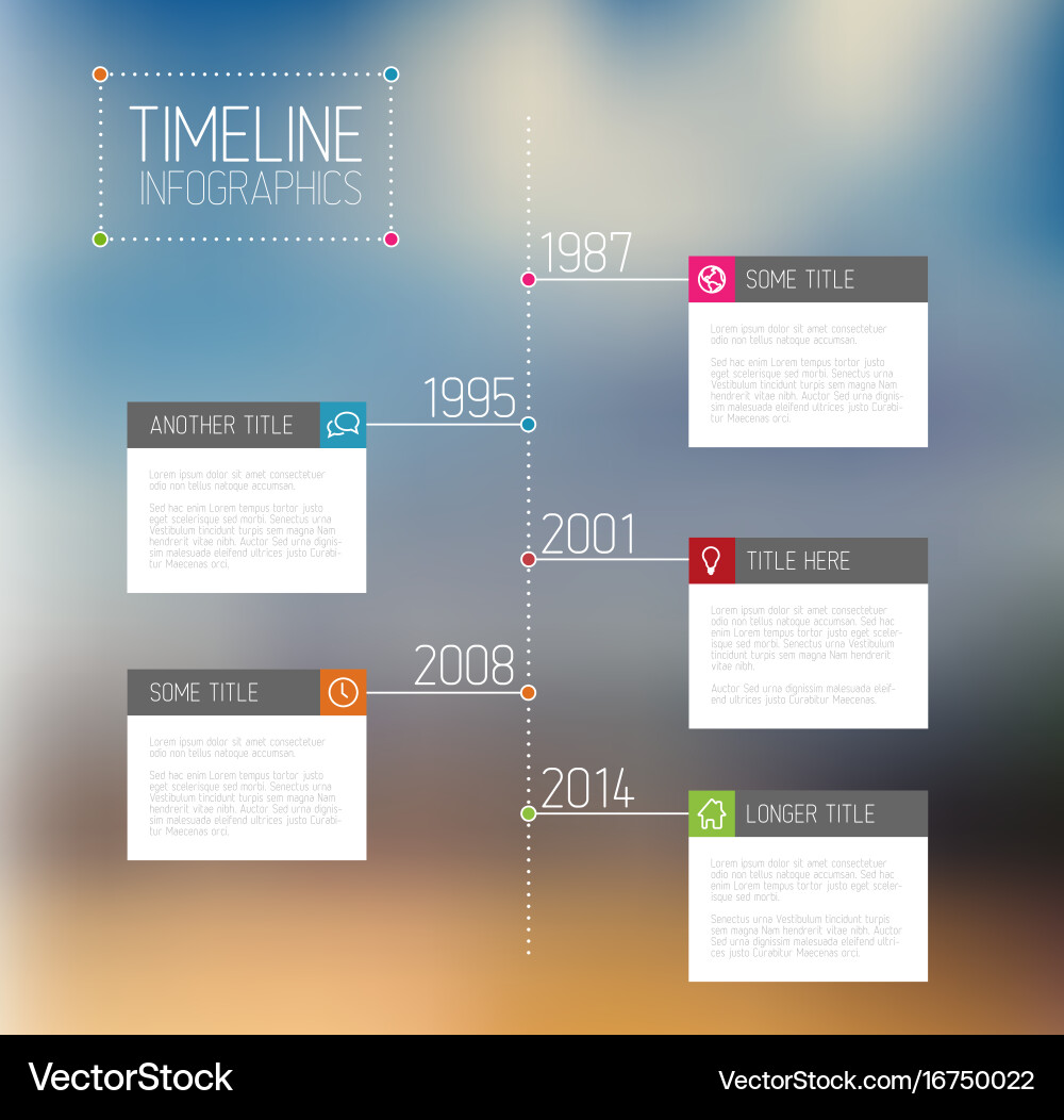 Infographic timeline report template Royalty Free Vector