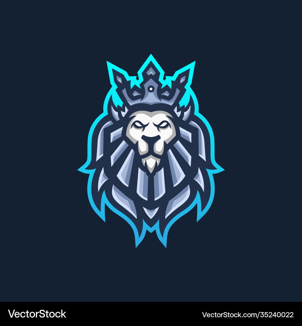 Lion Esports Mascot Logo vector image