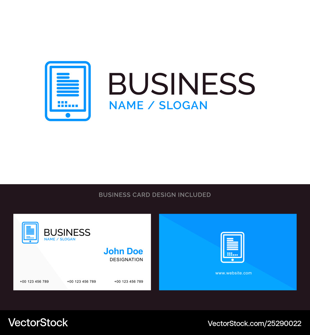 Logo and business card template for mobile coding Logo and business card template for mobile coding Vector Image