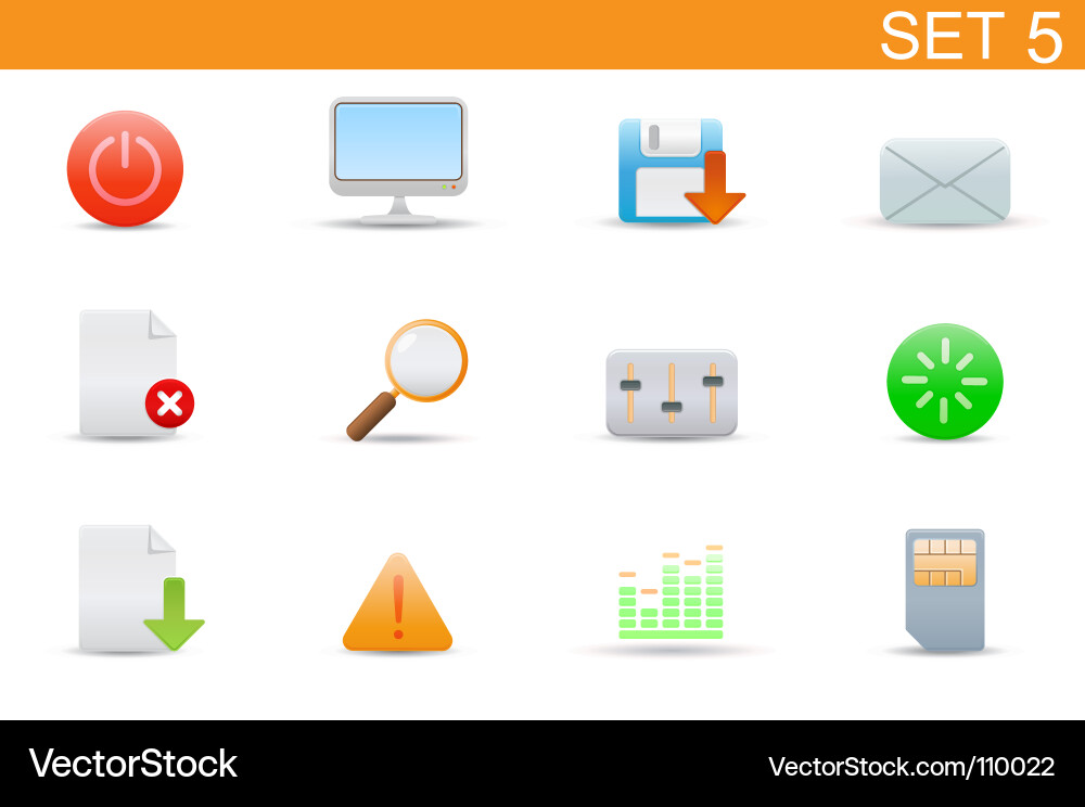 Modern Media Icons vector image