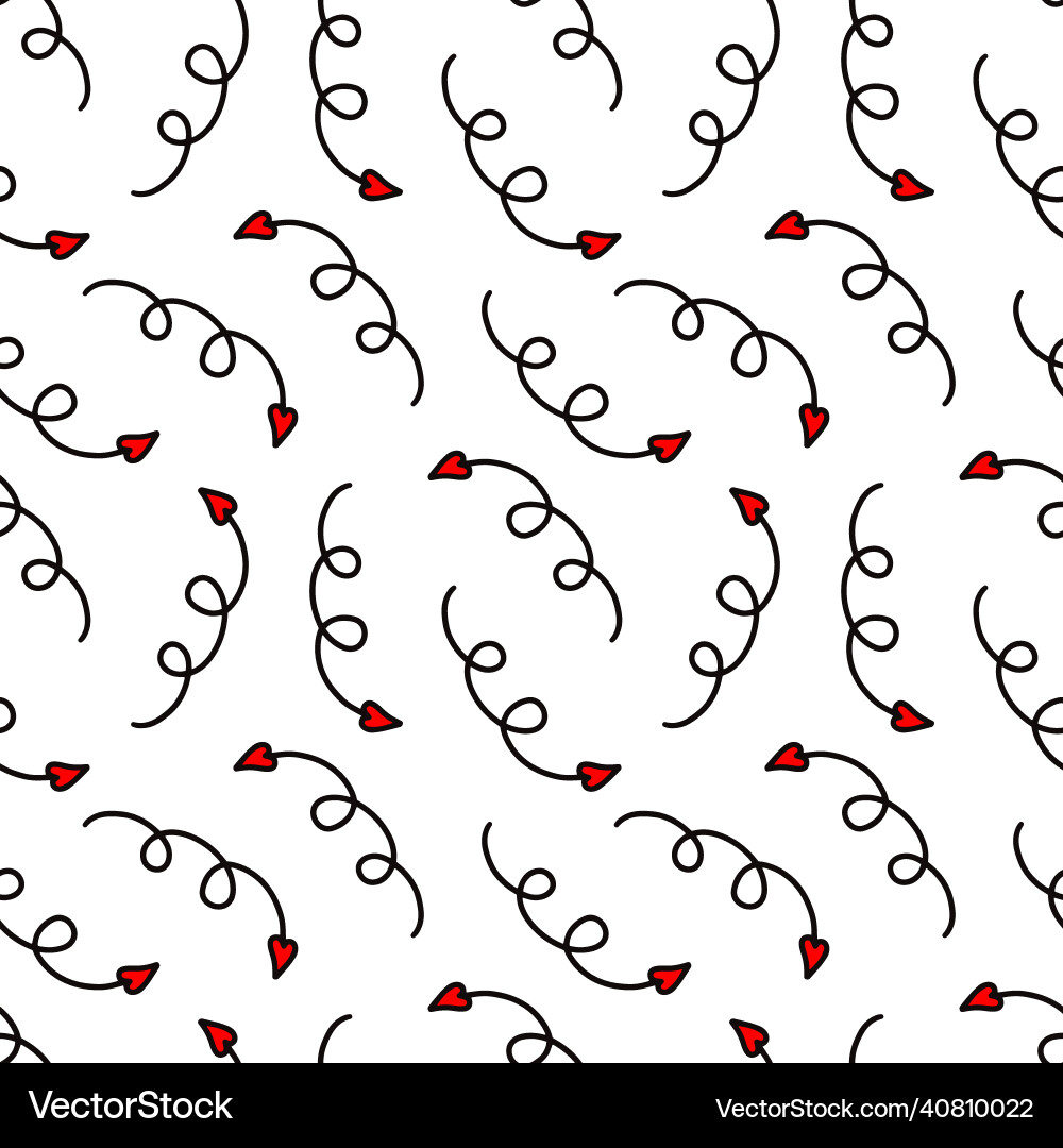 Pattern with arrows in the shape of a heart Pattern with arrows in the shape of a heart Vector Image
