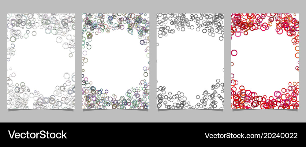 Random circle background round brochure border vector image