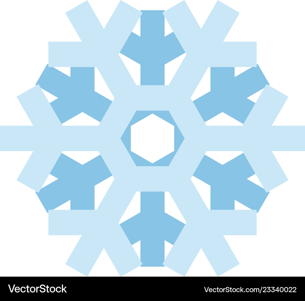 Simple snowflake icon isolated on white background Simple snowflake icon isolated on white background vector image
