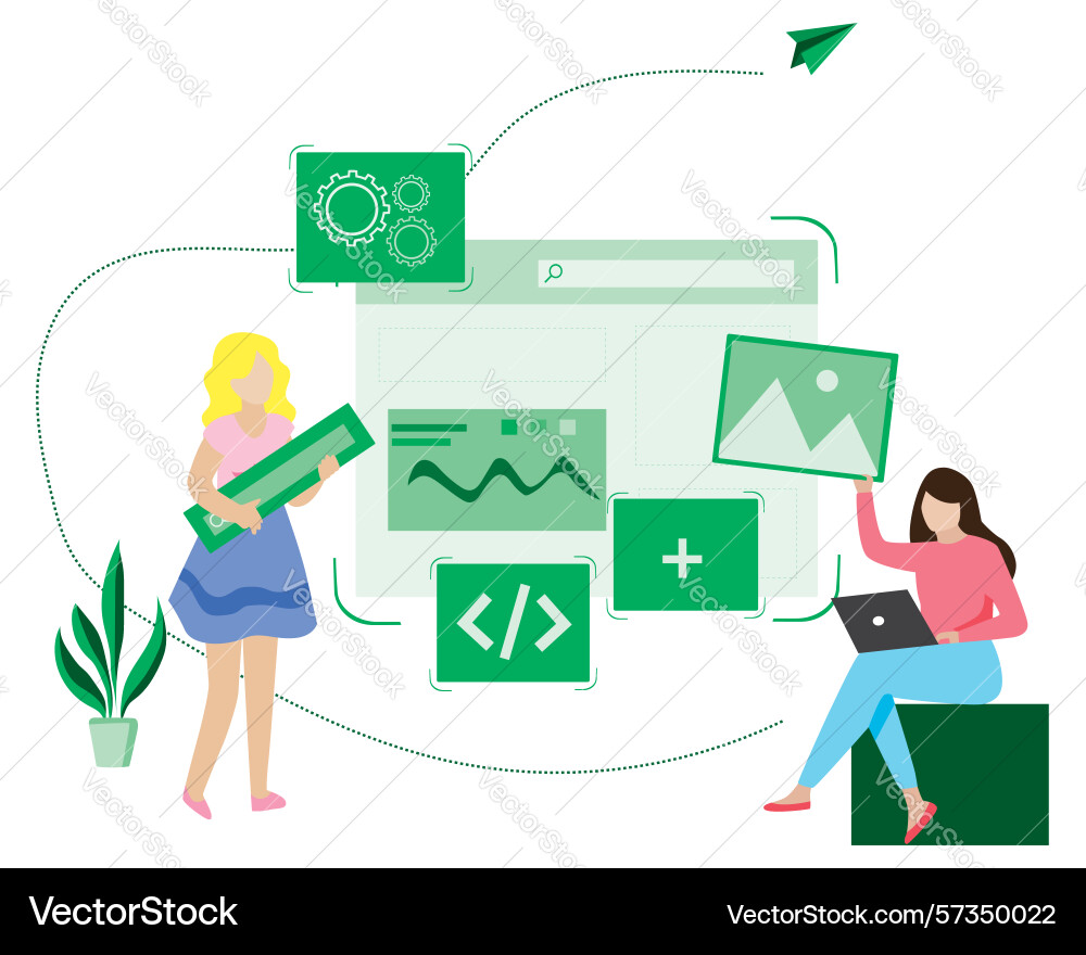 Web designer seo optimization website Web designer seo optimization website vector image