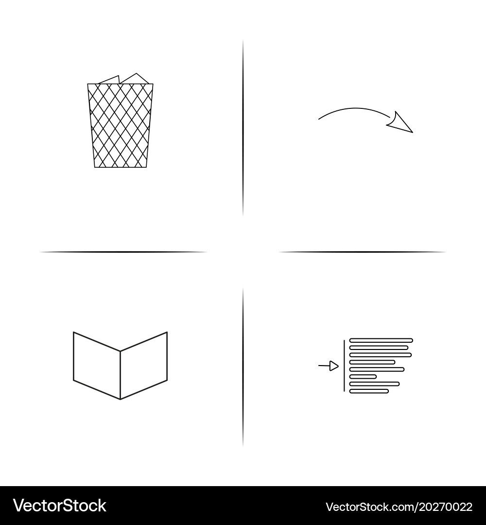 Web linear simple icon setoutline icons Vector Image