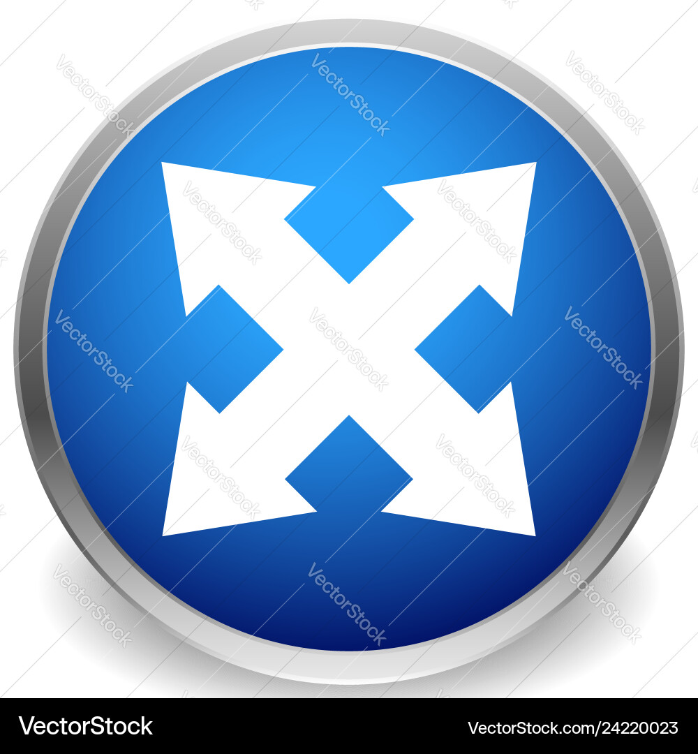 4-way arrow as expand resize adjustment alignment 4-way arrow as expand resize adjustment alignment vector image