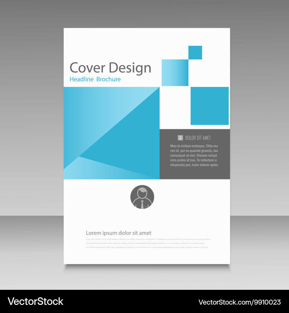 Abstract brochure template with squares elements Vector Image