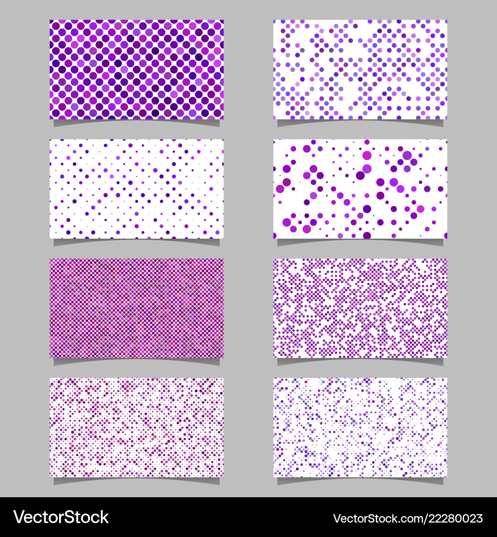 Abstract dot pattern card background template set Abstract dot pattern card background template set vector image