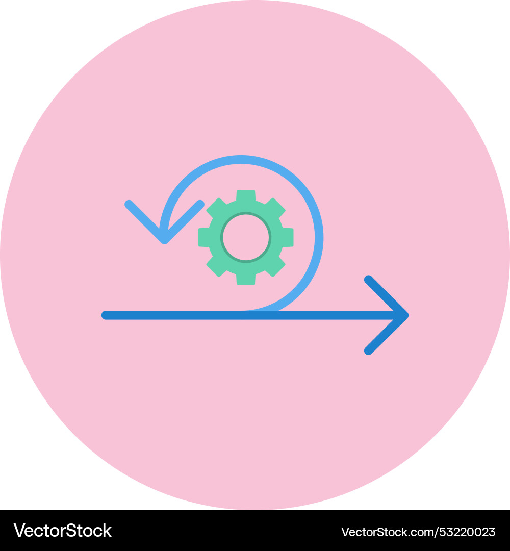 Agile flat circle icon vector image