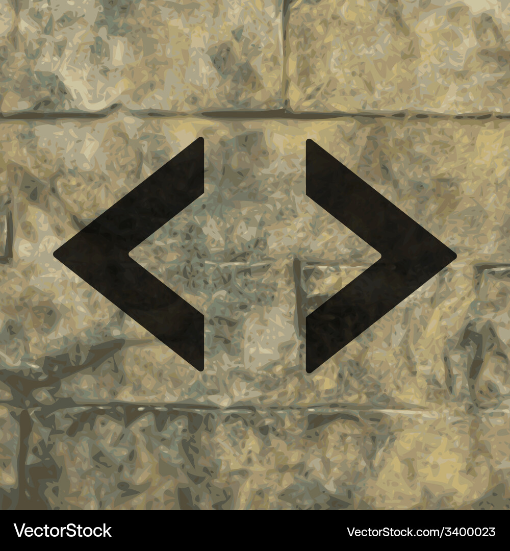 Code icon symbol flat modern web design with long Vector Image