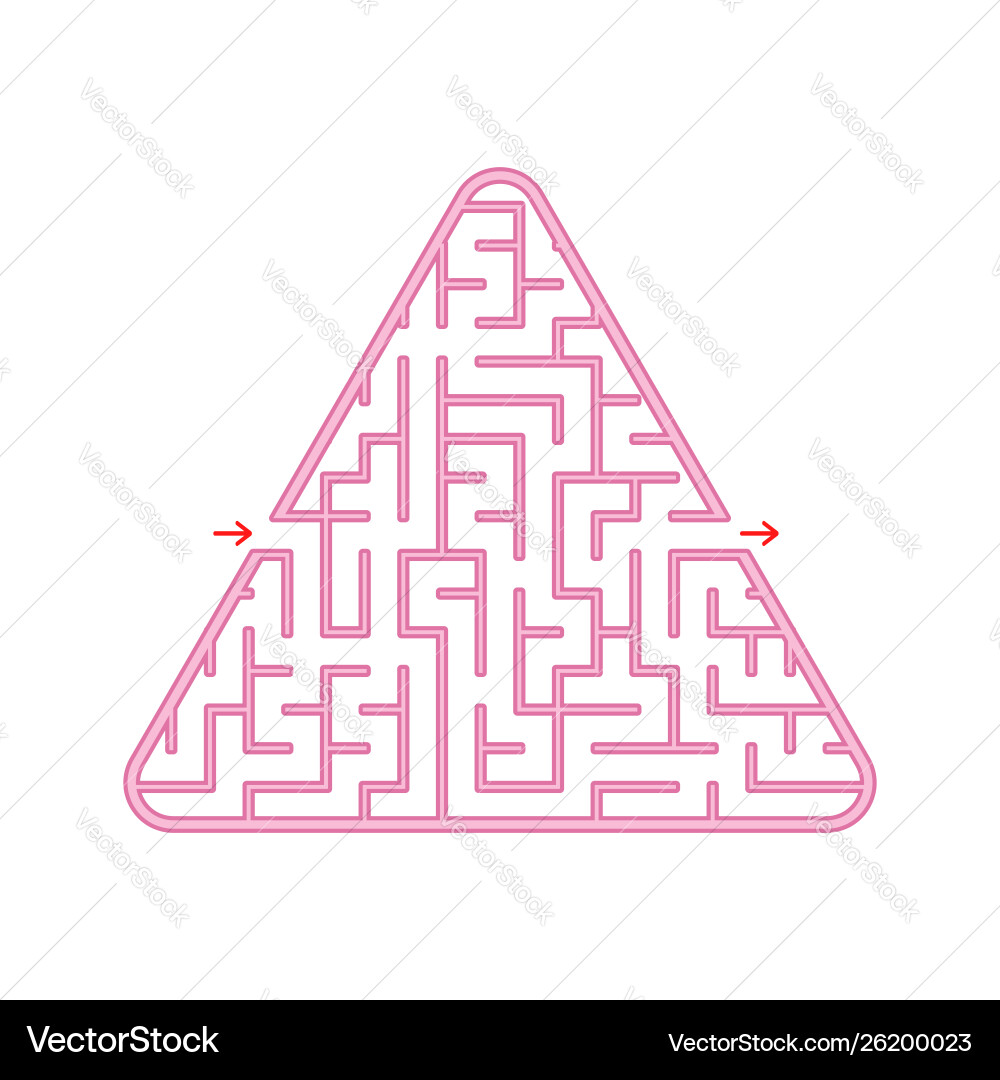 Color triangular labyrinth an interesting Color triangular labyrinth an interesting vector image