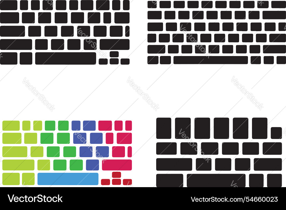 Different keyboard layouts Different keyboard layouts vector image