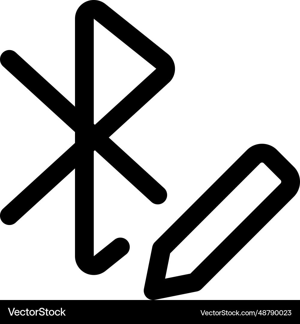 Editing the name in bluetooth option Vector Image