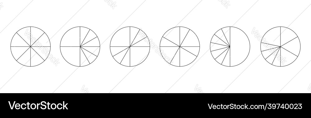 Eight Segmented Circles vector image