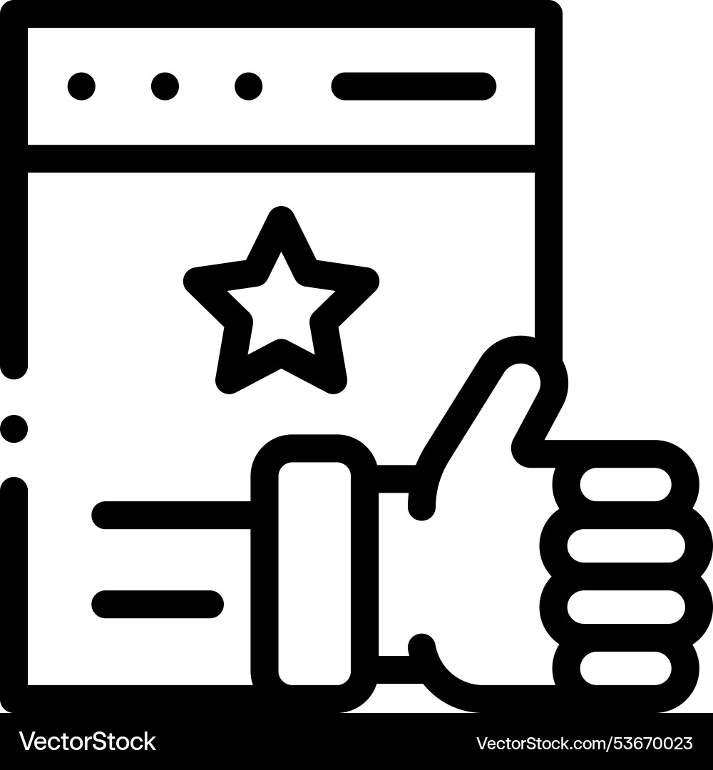 Feedback icon thin linear style design isolated Feedback icon thin linear style design isolated vector image