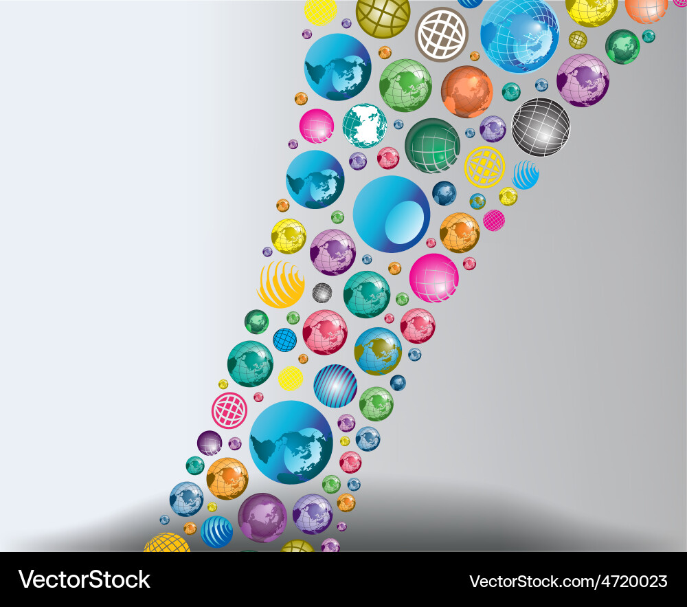 Globe abstract background vector image
