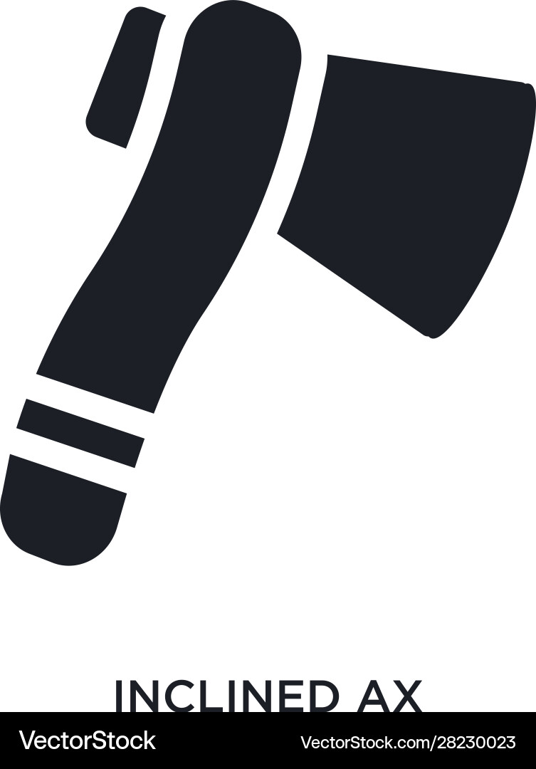 Inclined ax isolated icon simple element from Inclined ax isolated icon simple element from vector image