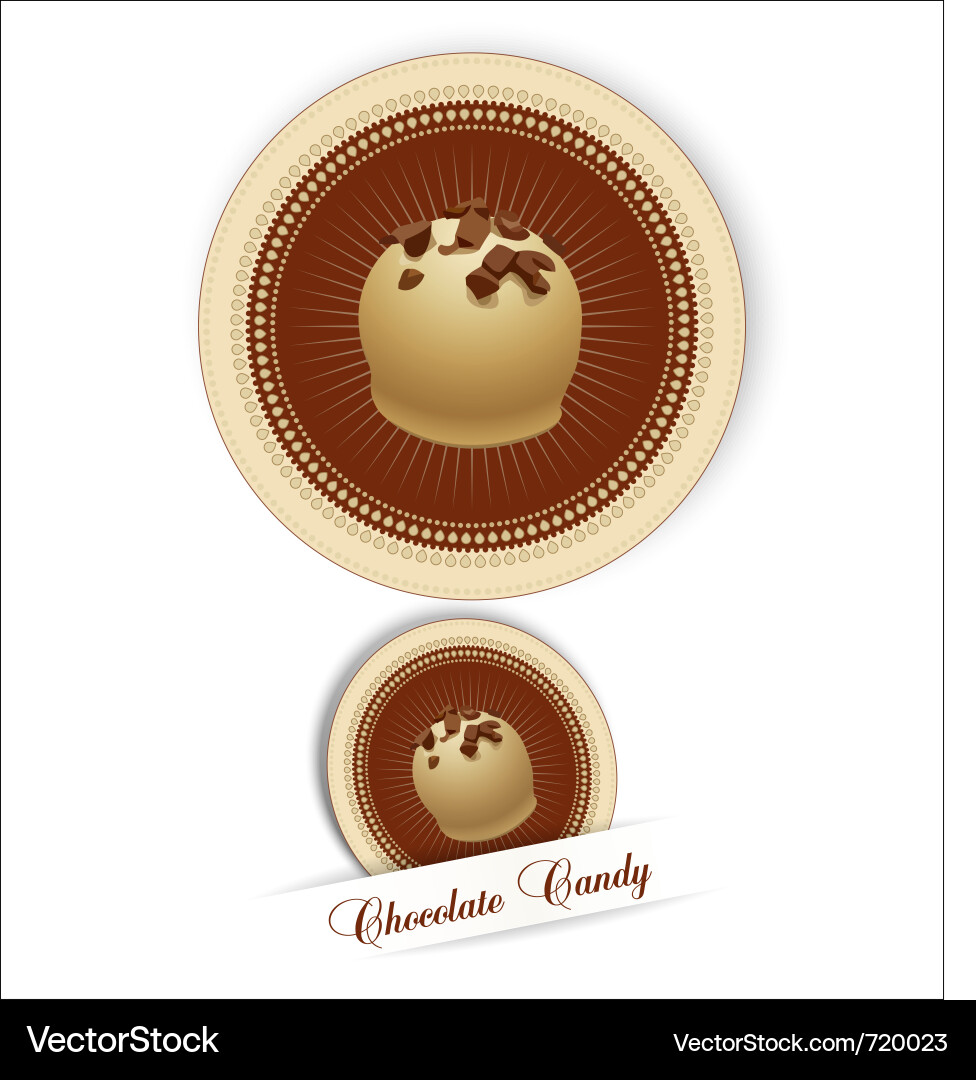 Label with the chocolates vector image