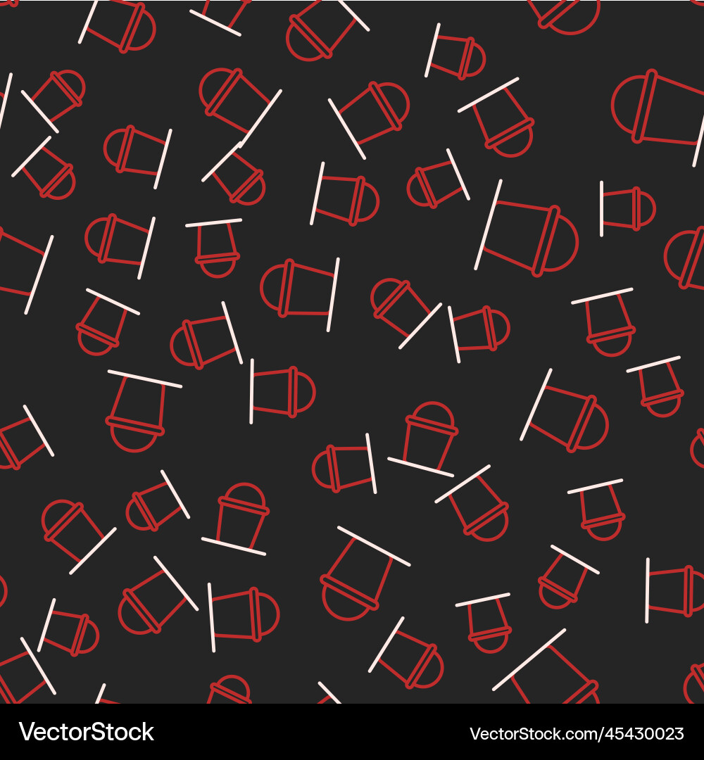 Line bucket icon isolated seamless pattern Vector Image
