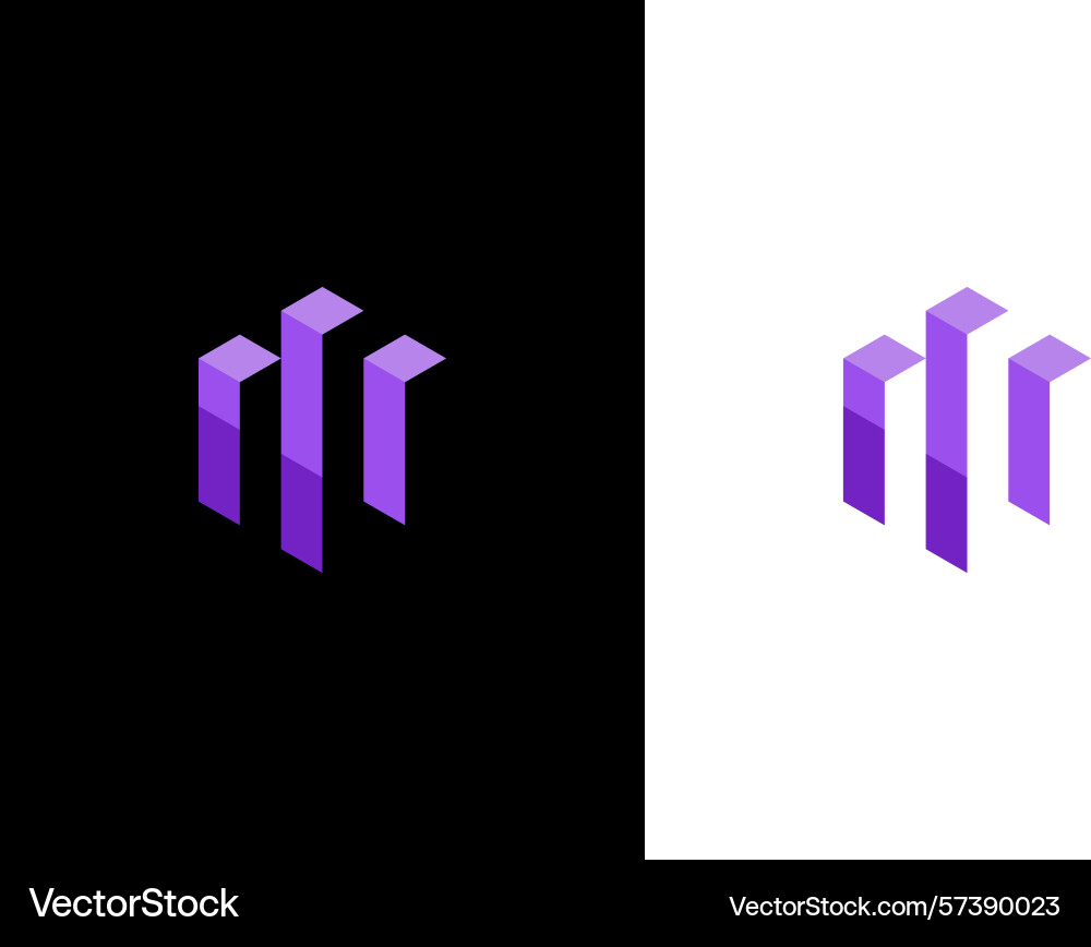 Modern chart graph and hexagon Vector Image