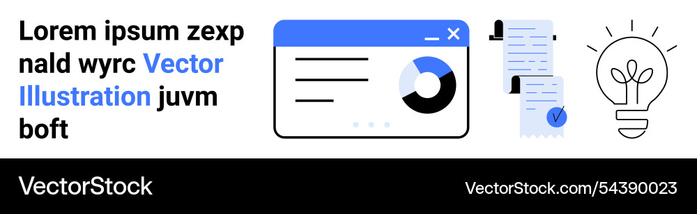 Modern interface with graph text and innovation Modern interface with graph text and innovation vector image