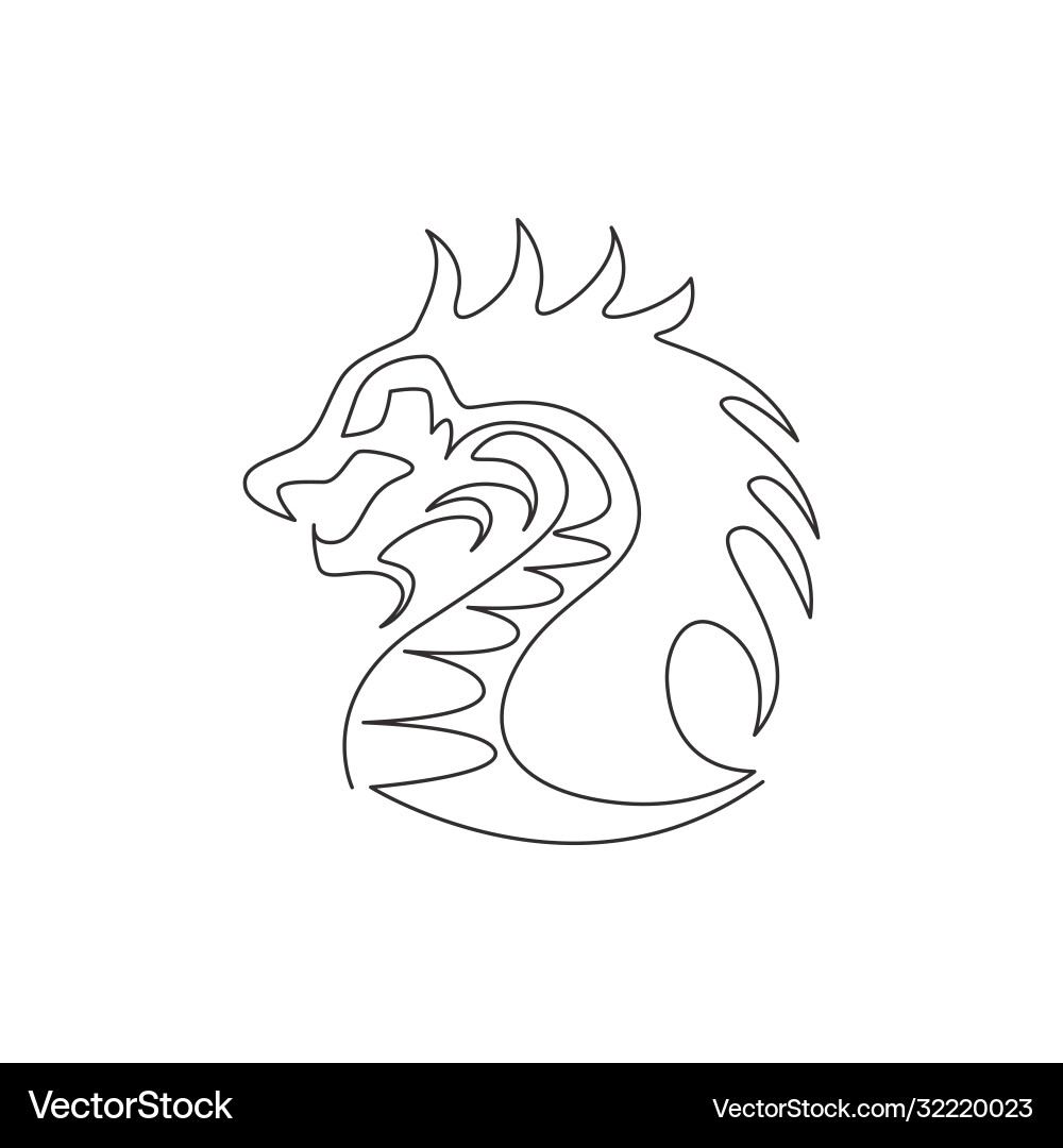 One continuous line drawing mythological One continuous line drawing mythological Vector Image