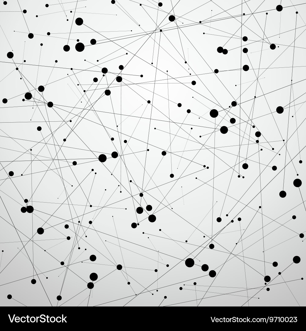 Points and Lines Abstract vector image