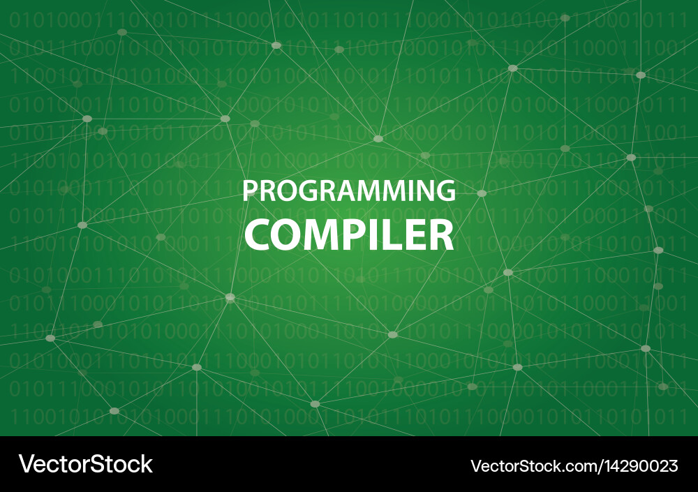 Programming compiler concept white vector image