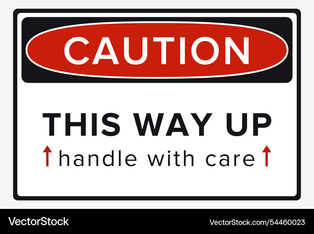 This way up correct orientation indicator This way up correct orientation indicator vector image