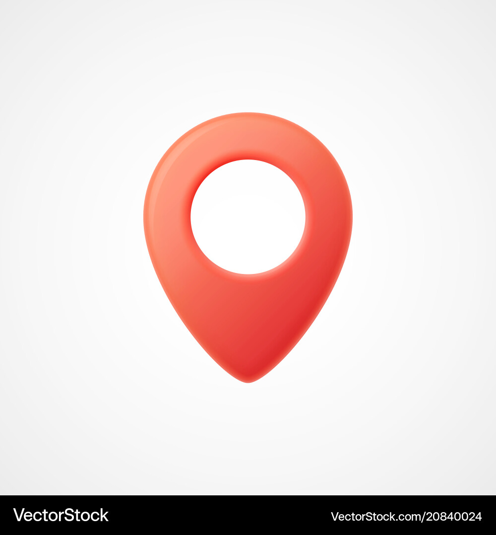 3d map pointer icon markers 3d map pointer icon markers vector image